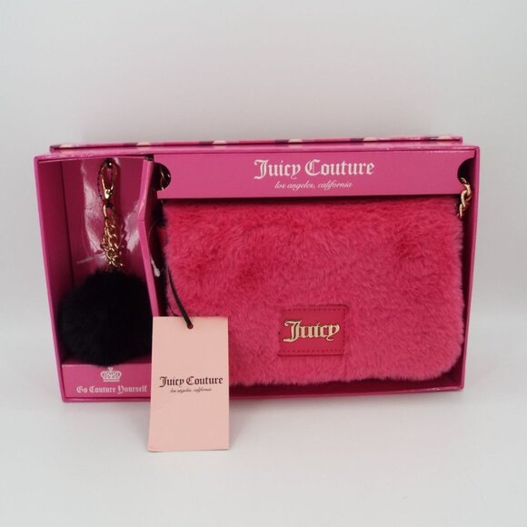 Juicy Couture Free Love Flap Crossbody and Keychain Boxed Set NEW - Picture 1 of 10